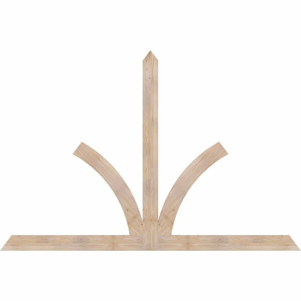 Ekena Millwork Richland Smooth Timber Gable Bracket, Douglas Fir, 108"W x 72"H x 1 1/2"D x 5 1/2"F, 16/12 Pitch GBW108X72X0206RIC00SDF - main